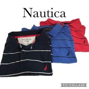 Nautica men’s polo performance deck shirts lot XXL